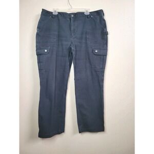 Duluth Trading Curvesetter Waistband Mens Black Carpenter Cargo‎ Work Pants